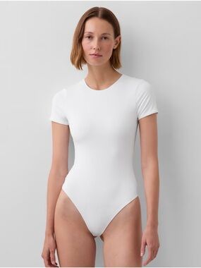 White Short-Sleeve Bodysuit